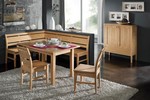 Eckbankgruppe Iseo Fichte, Bank 200/180 cm, Tisch 95/125 cm, 2 Stühle