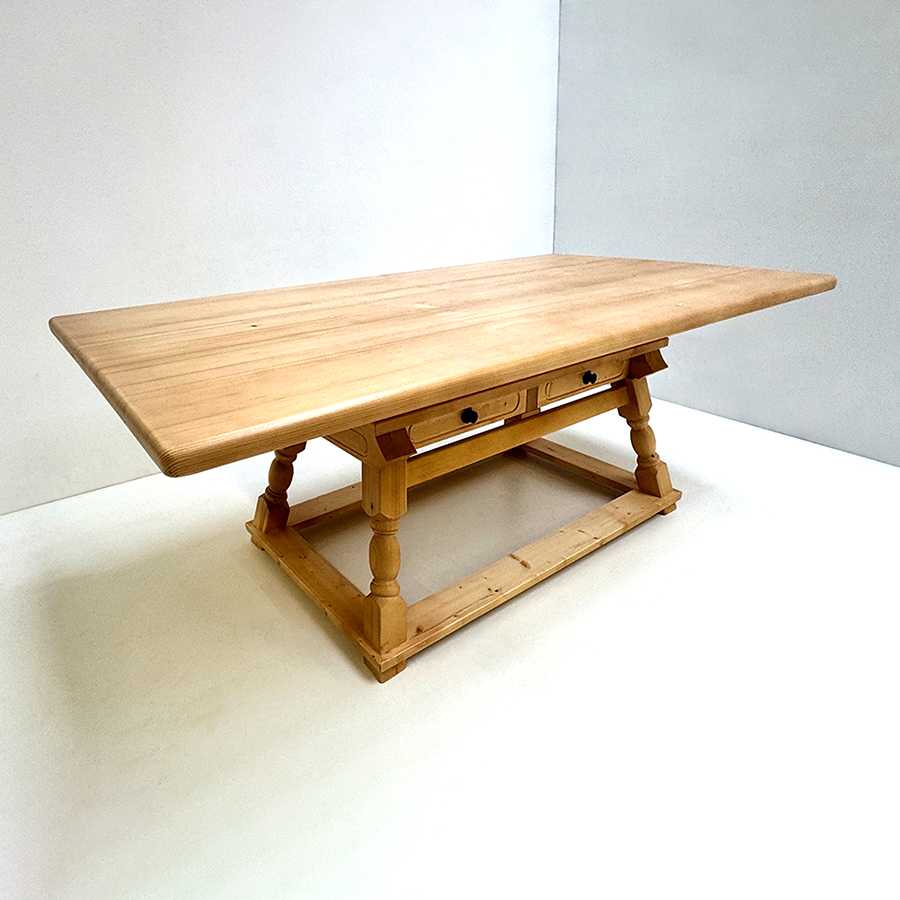 Landhausmöbel Jogltisch Sondermaß 110/240 cm Fichteplatte