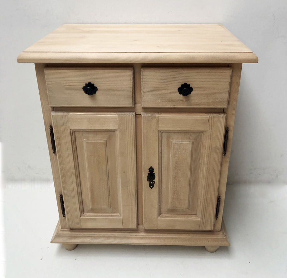 Kommode Füssen 2 Türen u. 2 Schubfächer, Tiefenänderung auf 50 cm, Rosner gewachst