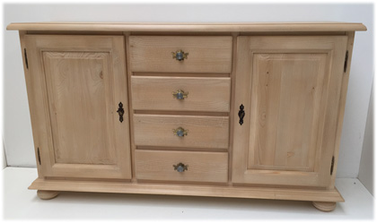 Anrichte Breitkommode Kommode Füssen 2-trg., 4 Schubladen
