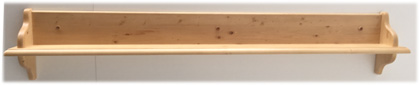 Wandbord, Bücherbord, Konsole 200 cm, gerade mit Buchstütze