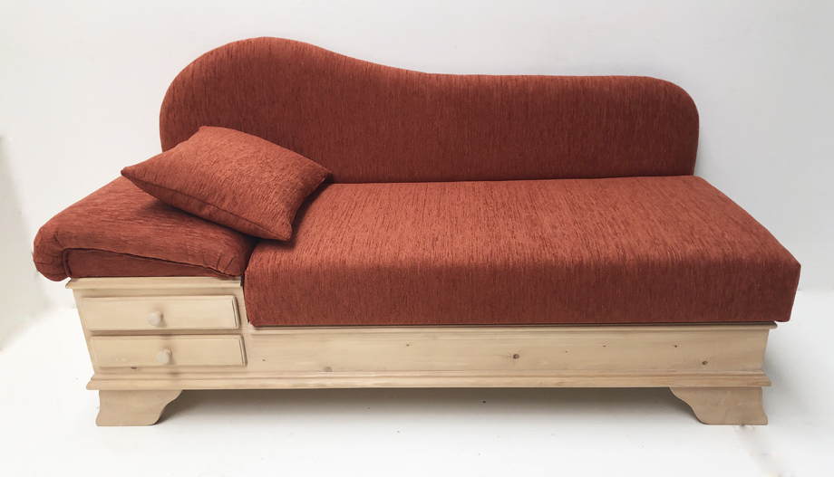 Kurzsofa Liege Chiemgau Sonderlänge 170 cm, Landshut rot ! Neu ! in 38 Lagerstoffen preisgleich