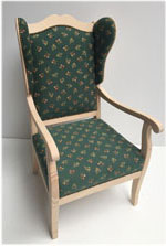 Sessel Inzell, Ohrenbackensessel , Mülheim Streublumen grün, 38 Lagerstoffe preisgleich