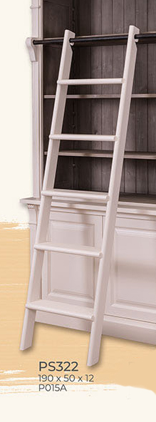 Holzleiter, Kiefer massiv, Länge = 190, antik lackiert