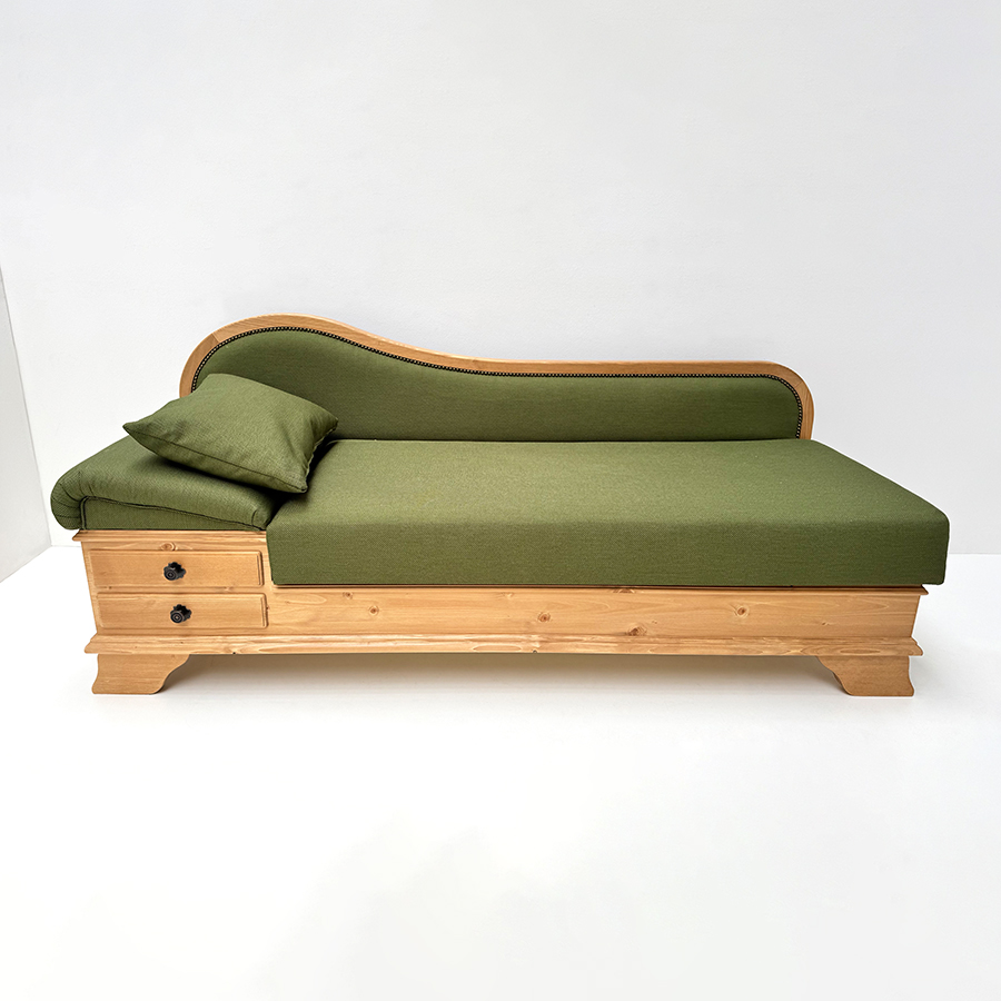 Sofa Liege Garmisch, Antik hell, Stoff Höpke Verano 644