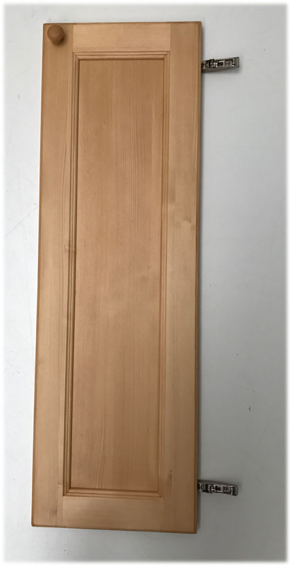 Möbeltüre Massivline nach Maß, 92,0/29,0 cm, DIN Rechts, Knopf Kasette glatt
