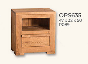 Nachtkästchen, Nachtkommode, Wild Oak Kollektion, Oviedo Wildeiche massiv geölt