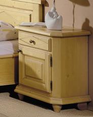 Nachtkommode Nachtkästchen Trient-Mozart rechts, mit Raute, Rosner Hartwachs