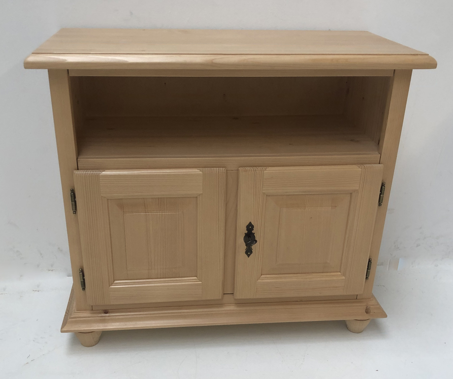 Phonokommode Füssen Mod. 5040 , 1 offenes Fach , 2 Türen, Rosner lackiert 