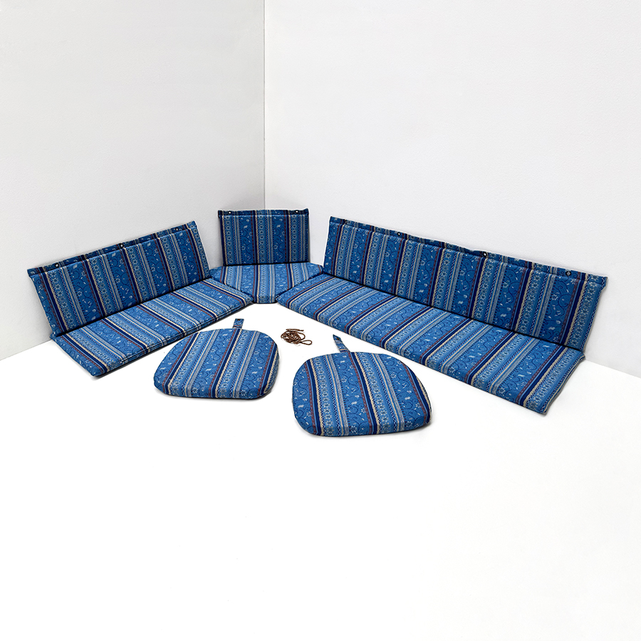 Polstersatz EKA Eckbankgruppe  Sitz- Rückenkissen mit Ösen und Schlaufen, Stoff TS-7758