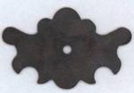 Möbelknopfplatte Rosette Bronze groß