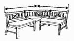 Eckbank Gratberg, Sondermass, //91 cm, (B/T/H)
