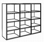 Bücherregal offen, Tiefe 30 cm, Sondermass