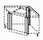 Verbindungsstück Unterschrank 45 °, für 60 cm Herd