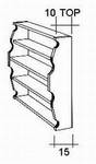 Abschlusselement, Ablageplatte10 cm, 15/58/72 cm, 