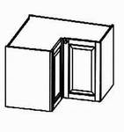 Eckunterschrank 90°, 2 Türen, 1 Fachboden, 105/105