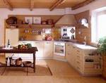 Mountain Küche im Landhausstil Ecklösung weiß
