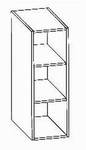Oberschrank - Regal, Rückwand Fichte, 2 Fachböden,