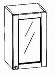 Oberschrank 1-trg, 1 Türe mit Fensterglas li - re,