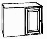 Eck-Element, 1 Holztüre H 72, 1 Fachboden,  95/45/