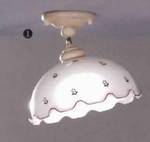 Lampenschirm Glas 20 cm rosa/grün