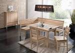 Eckbankgruppe Iseo Kernesche, Bank 150/190 cm, Tisch 85/125 cm, 2 Stühle und Sidebord