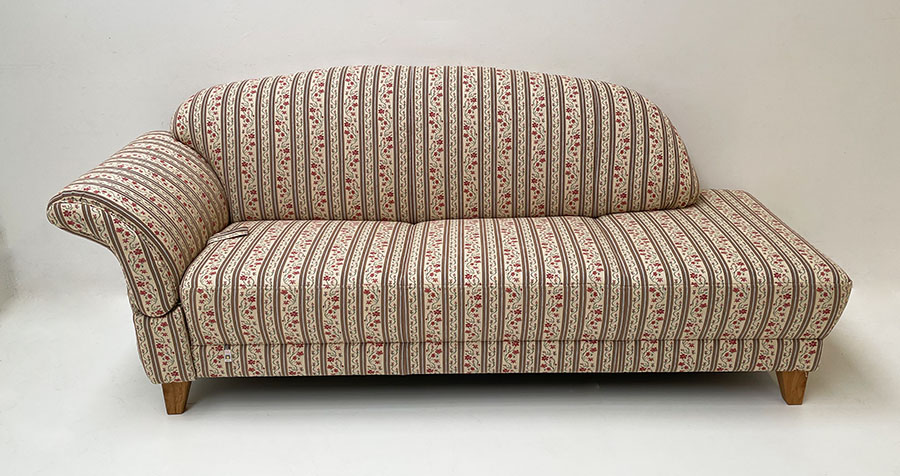 Recamiere Davos 440-68 Armlehne links abklappbar (69 rechts), Länge 212 cm, Stoff Waidhaus beige