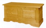 Truhe Füssen, Holztruhe aufklappbar, Sondermaßtruhe, 95/48/40 cm