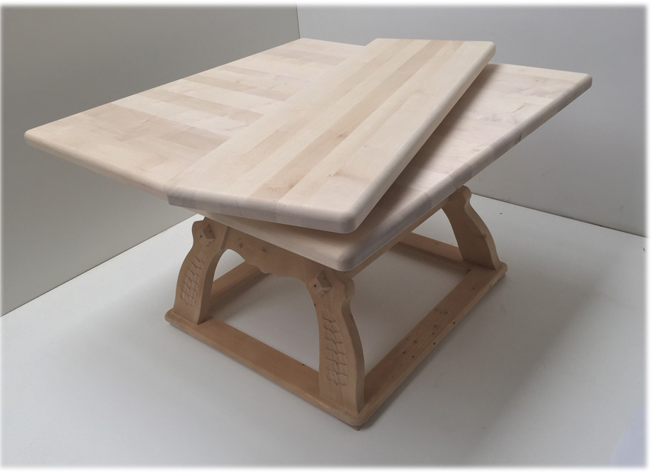 Ansteckplatte 40 cm Ahorn für Jogl-Tisch Landau 120/120 cm 