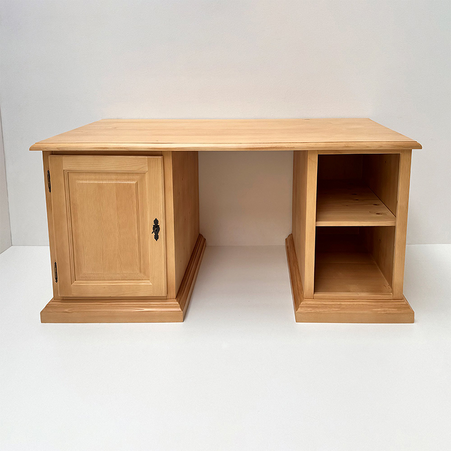 Schreibtisch Füssen Breite 150 cm,  1 Container, 1 Regal offen