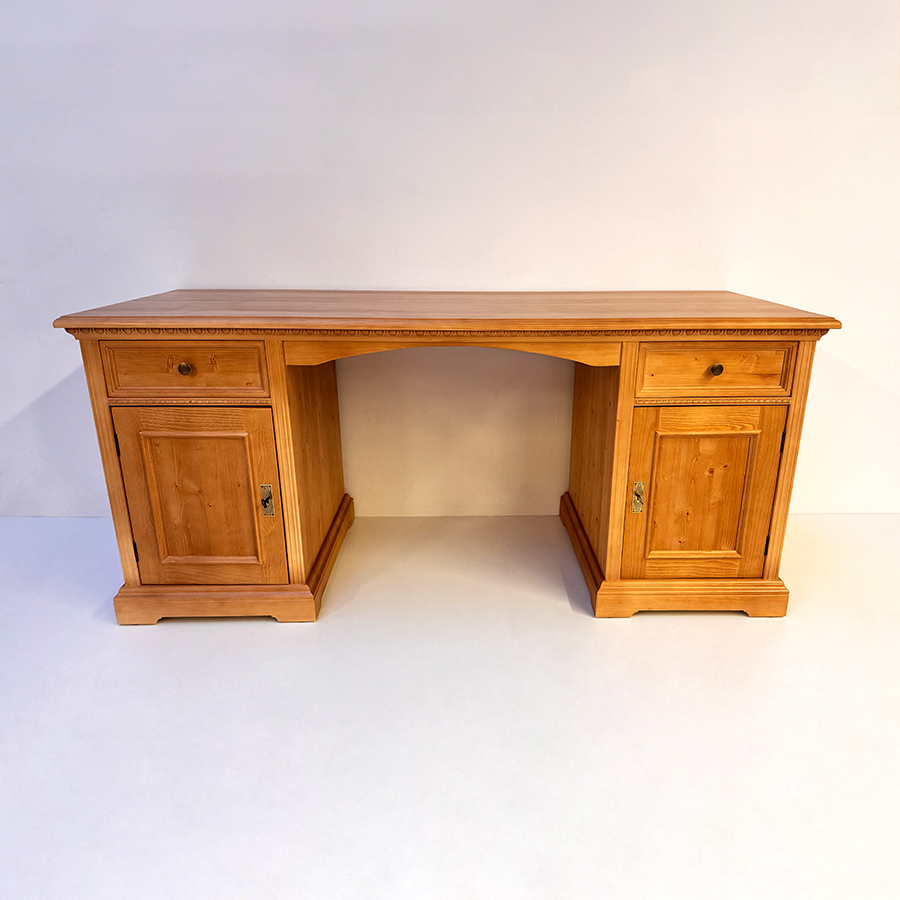 Schreibtisch Viktoria, 180/75 cm, freistehend, Vollauszüge Metall, Adler Zeder 1360056006 lackiert