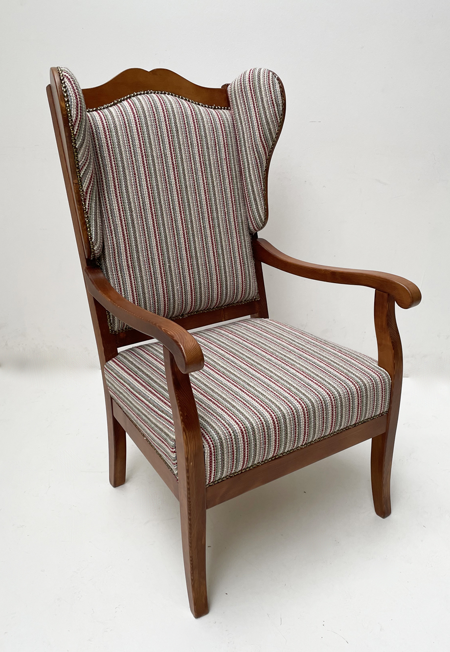 Sessel Inzell Ohrenbacken, Ohrenbackensessel ,Fichte Adler Rotbraun, Stoff Arosa 300