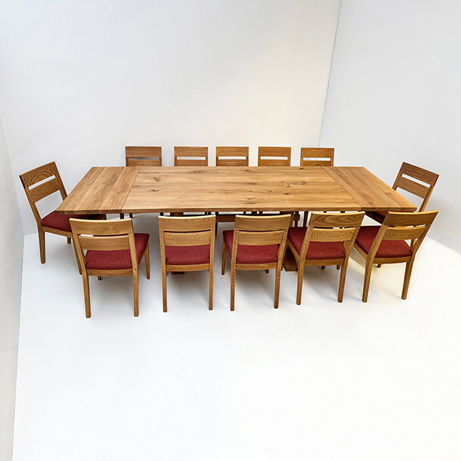 Sitzgruppe  LITTLE ROCK, 200/100 cm, 2 Ansteckplatten, 12 Stühle Filippa P, Verano 654