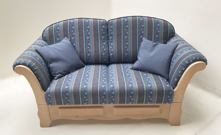Sofa Sterzing, 160 cm, Lehnen abklappbar,  Sitze Folklore TS-2389