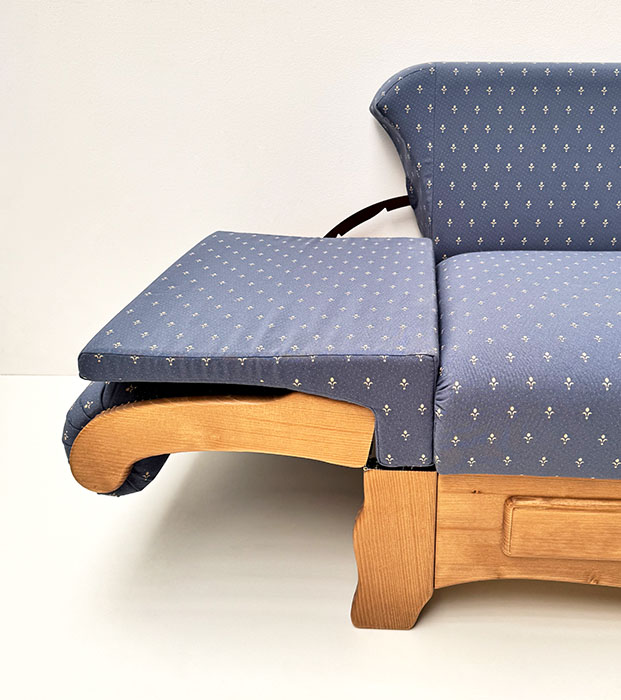 Ausgleichskeil für Sofa Liege Sterzing abklappbare Armlehne, Kundl blau