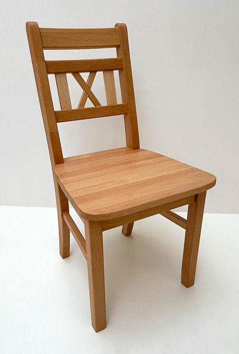 Sprossenstuhl Nürnberg Buche massiv mit Kreuz