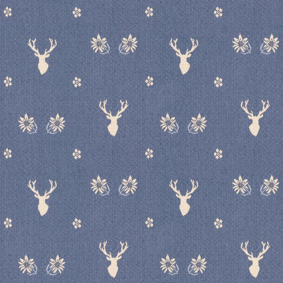 Stoff LANDLEBEN 3003 blau Hirsch