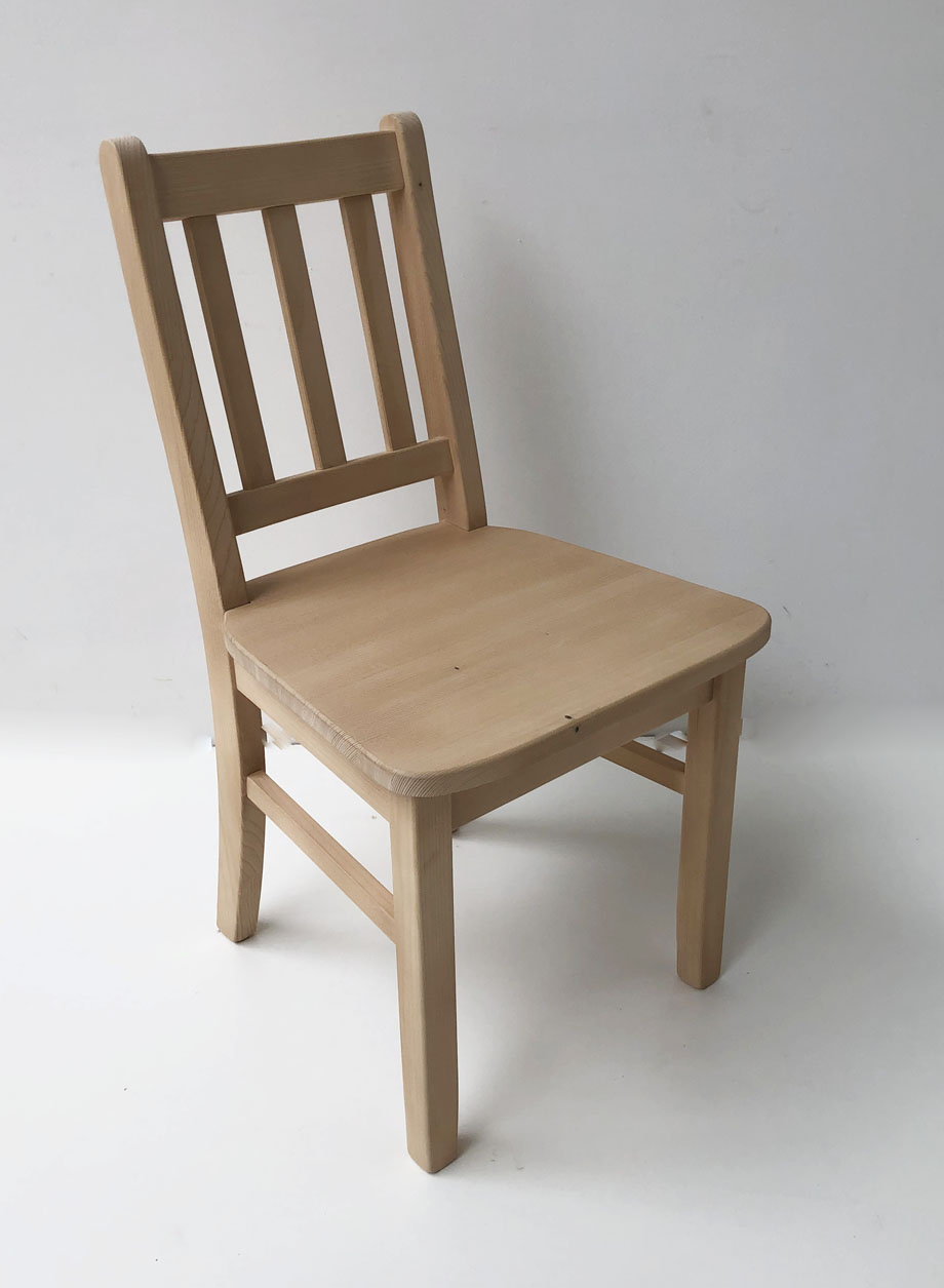 Sprossenstuhl Nürnberg Brühl mit 3 Langsprossen, Fichte massiv