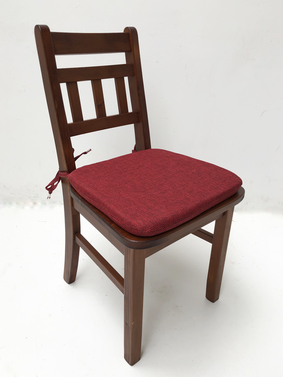 Sprossenstuhl Nürnberg mit 3 Sprossen, Sonderton Kiefer dunkel D320B8, Kissen genäht Verano 656