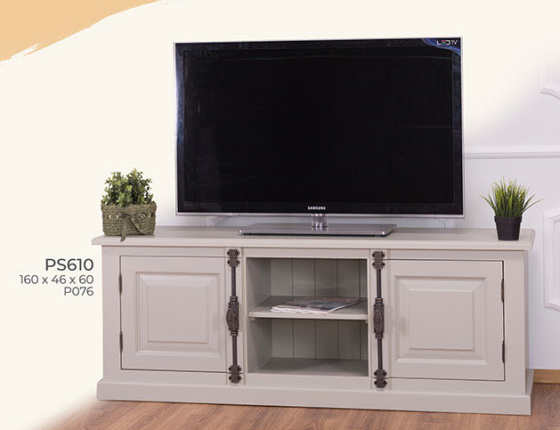 TV-Kommode, 2 Türen, 1 Phonofach, Kiefer massiv