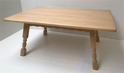 Tisch 4510, Fichteplatte 120/180 , ohne Fußrahmen, das Sondermaß-Tischprogramm