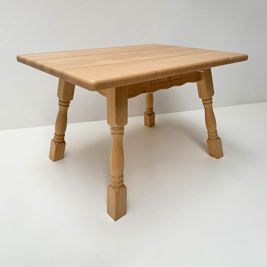 Vierfußtisch 4510 Amberg 120/90 mit Schublade