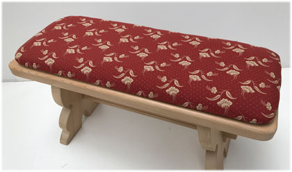 Kissen Polsterplatte Vorbank klein, Kössen rot