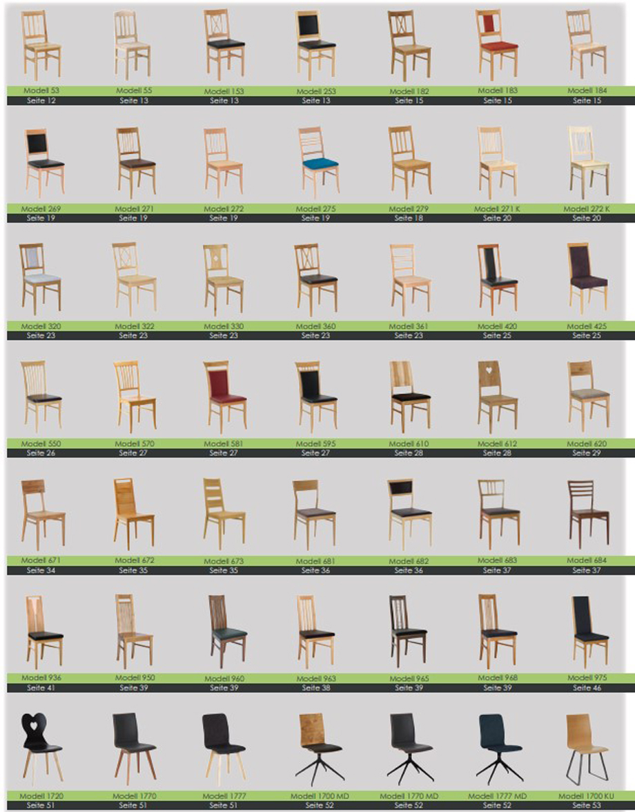 WS Modellspiegel, aktuelle Modelle, Objektstühle