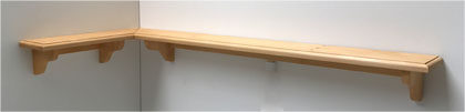 Wandbord, Bücherbord, Konsole nach Maß über Ecke, 60/140 cm, alle Sondermaße möglich