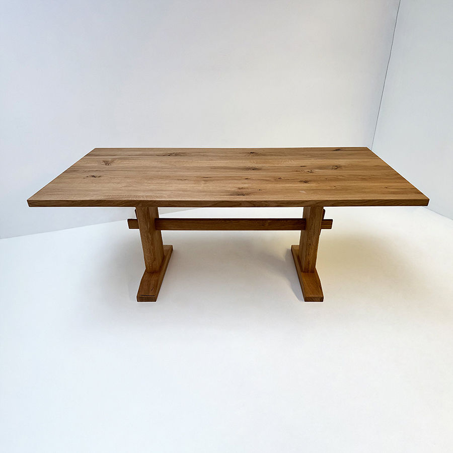 Esstisch Massivholztisch LITTLE ROCK, 200/100 cm, 4 cm, Profil R5, Wildeiche geölt